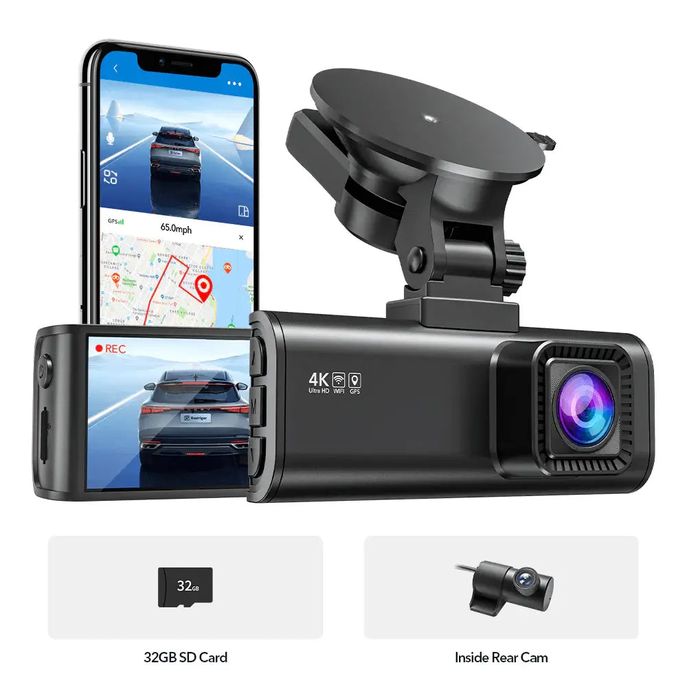 REDTIGER F7NP ドライブレコーダー 4K Redtiger F7NP 4K Front Rear Dash Cam