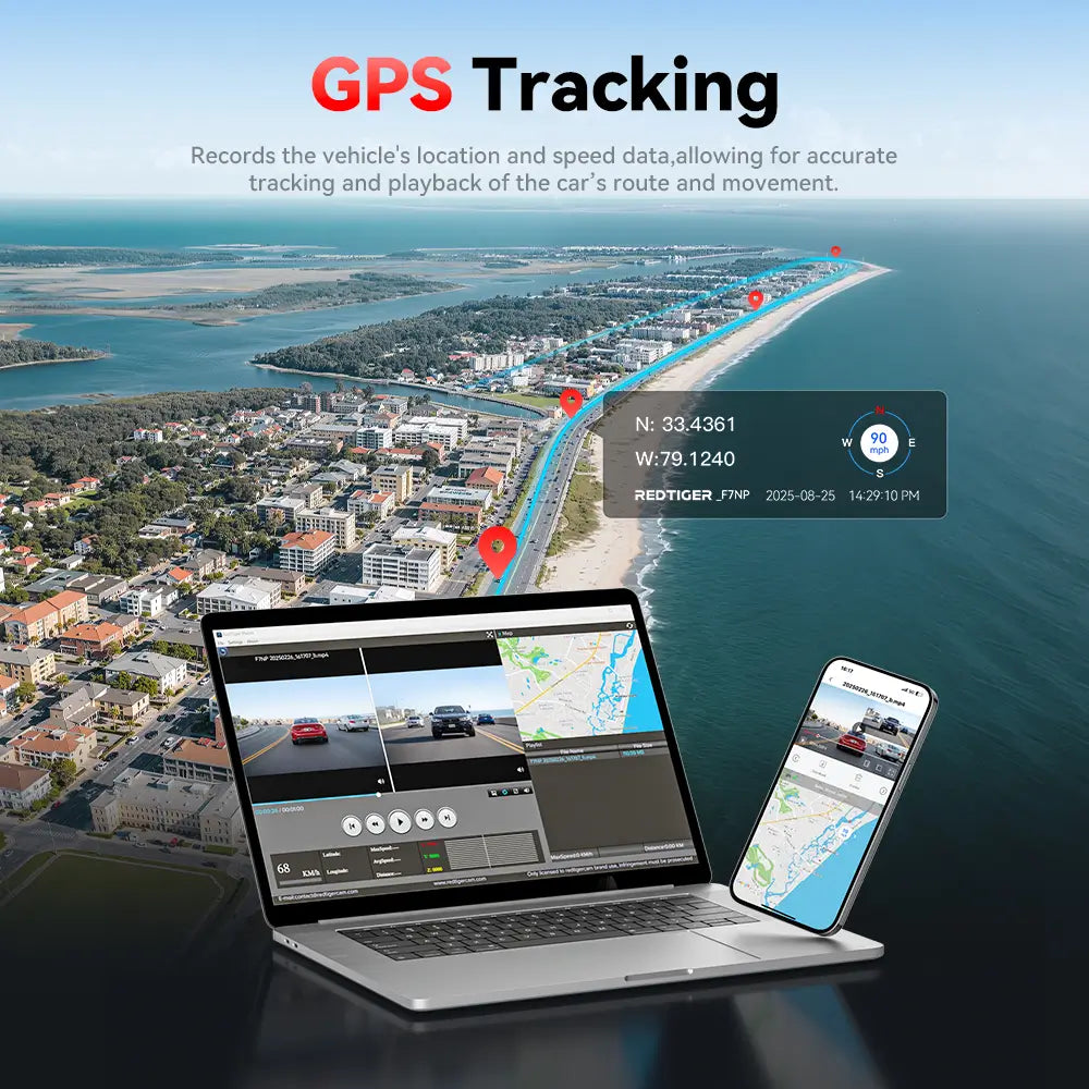 Dash cam anteriore posteriore Redtiger F7NP 4K