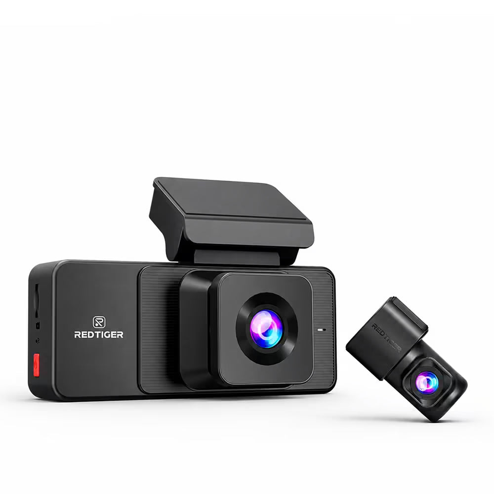 REDTIGER A3 3-Channel Dash Cam 2.5K + Dual 1080P - WiFi & IR Night Vision