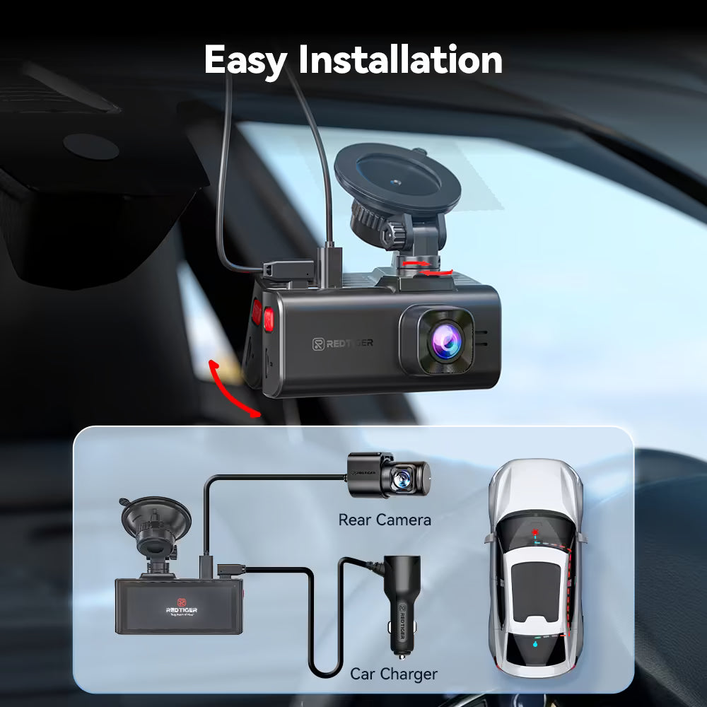 Redtiger F7NA 4K Sony STARVIS 2 Front and Rear Dash Cam