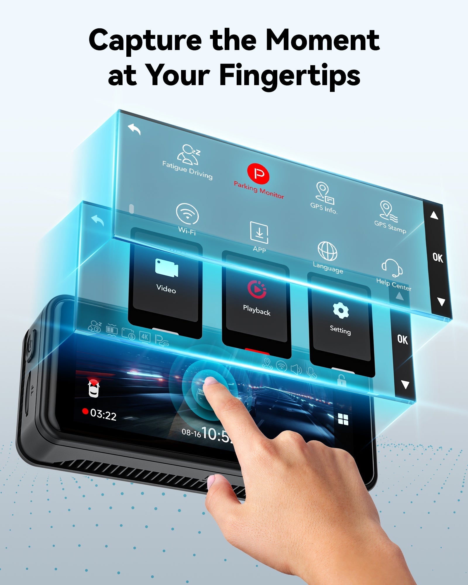 Redtiger F8 5G Wifi Touch Screen 4K Front Dash Cam Hot Sales REDTIGER Official