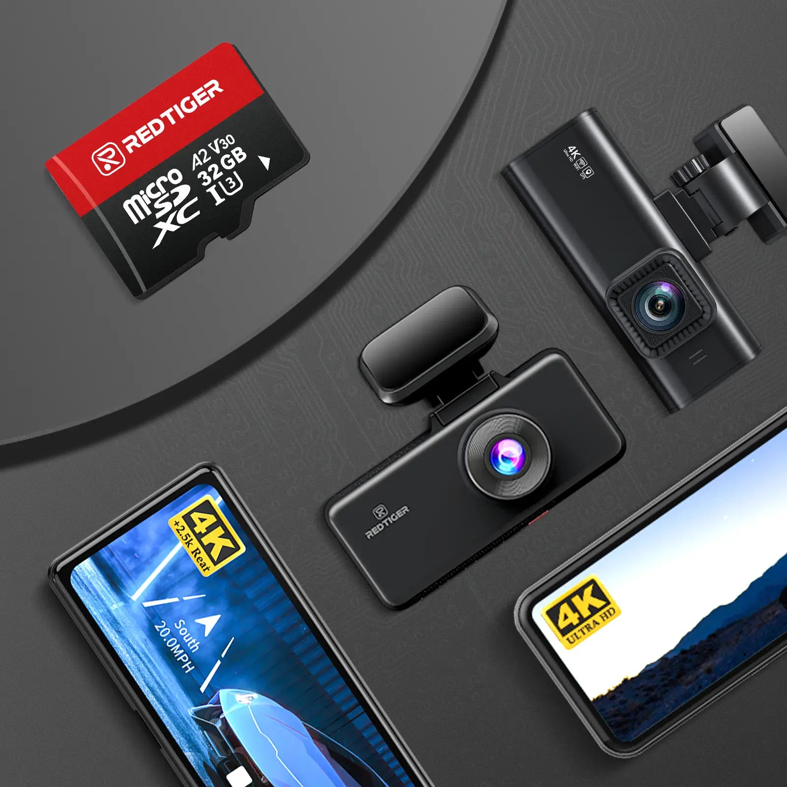 Redtiger 32GB/64GB/128GB/256GB SD-Karte für Dashcam Klasse 10 U3