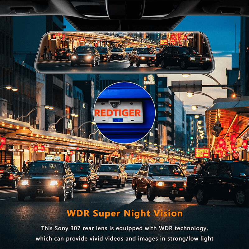 Redtiger Upgrade Clear Waterproof WDR Rear Camera Accessories REDTIGER Dash Cam