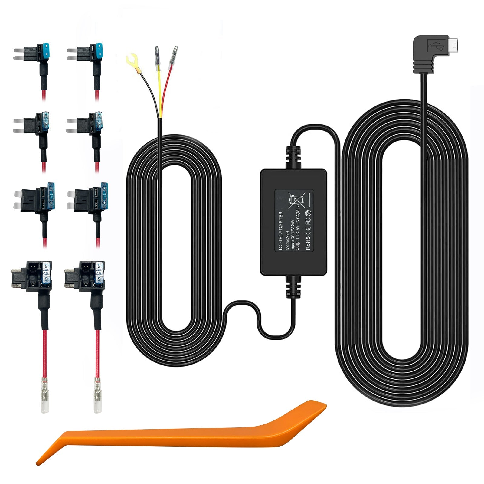 Redtiger T27/F9/F17 Dash Cam Hardwire Kit Accessories REDTIGER Dash Cam Double 4 Fuses