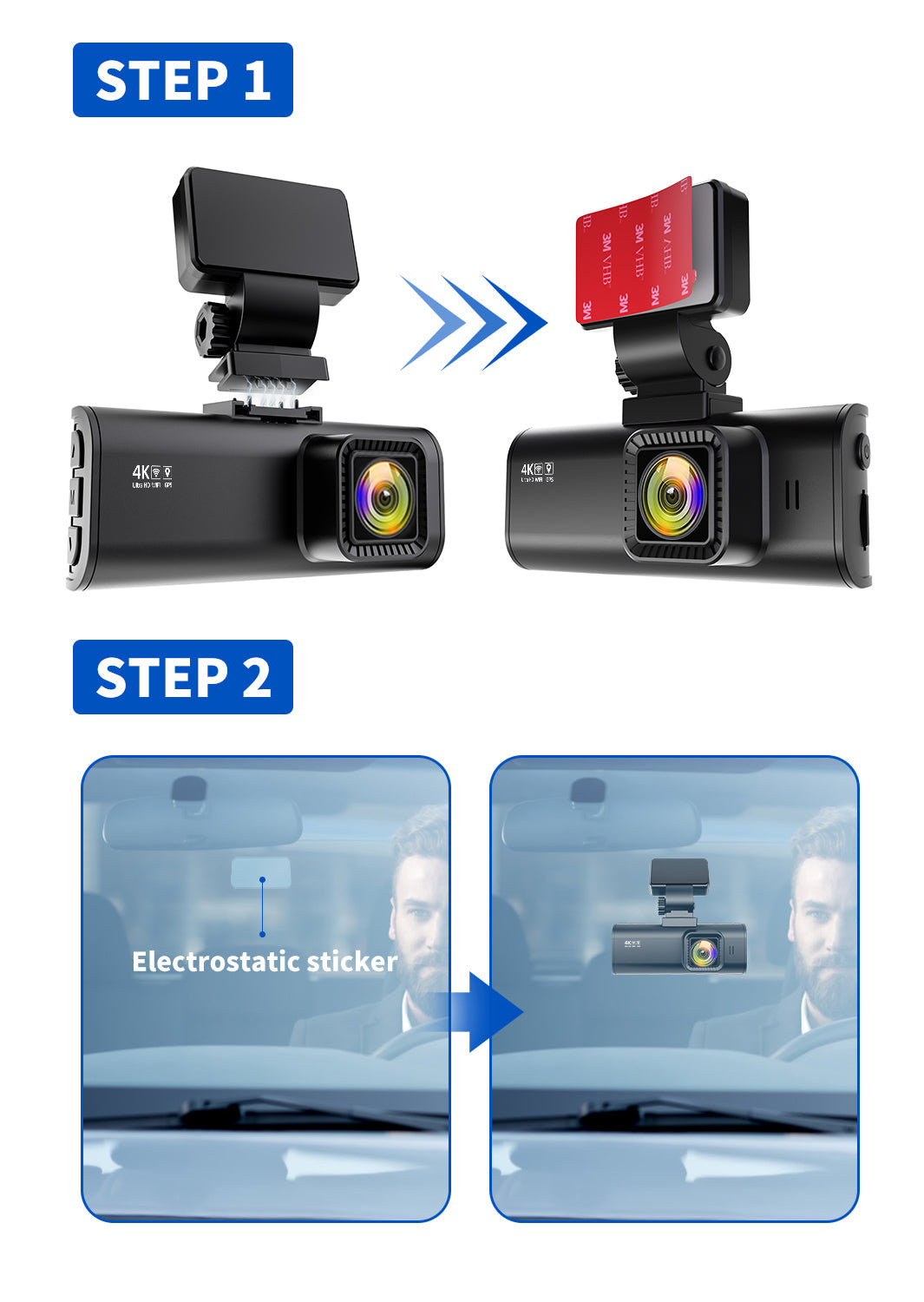 Redtiger F7N/F17 Dash Cam 3M Mount with GPS Module Accessories REDTIGER Dash Cam