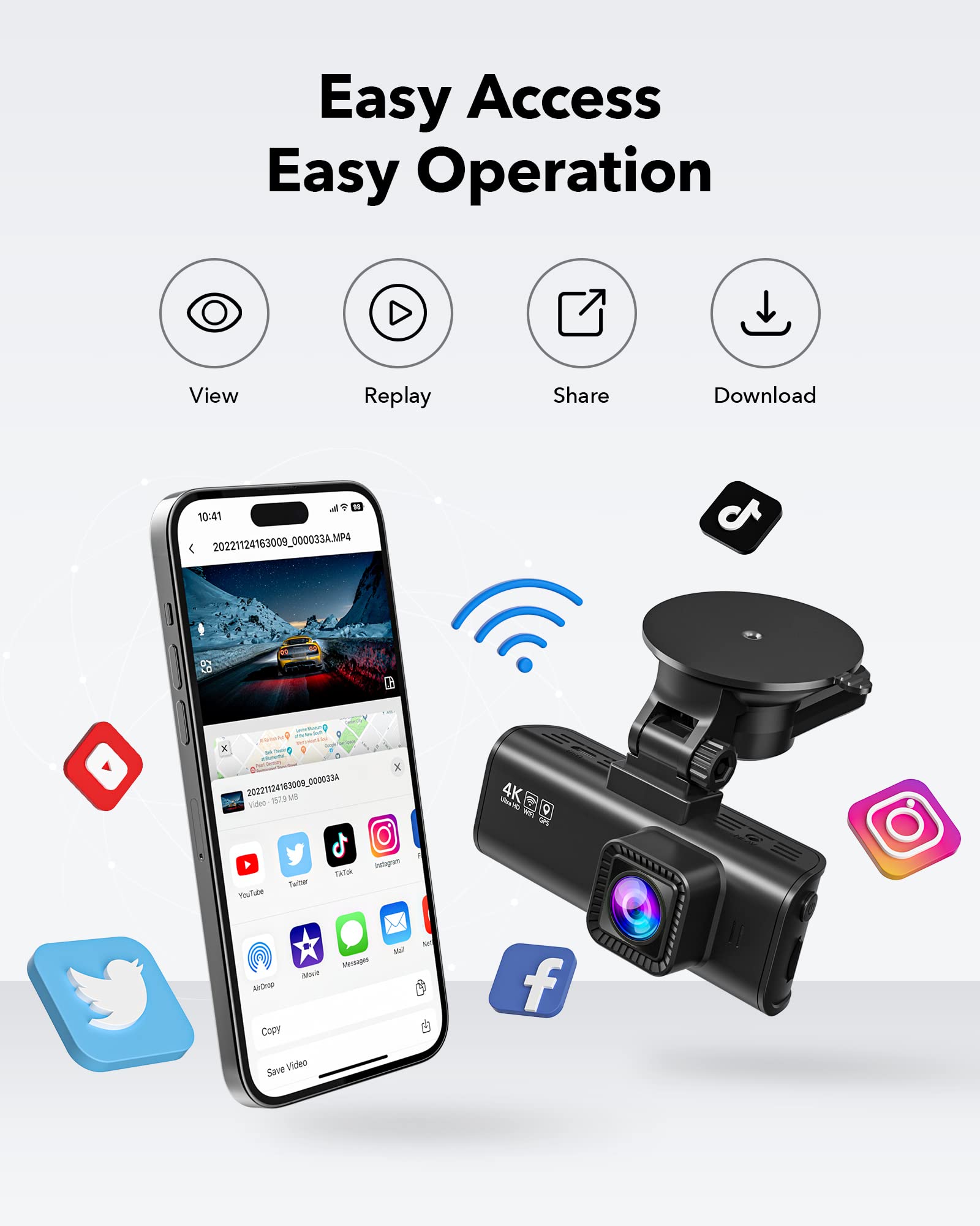 Redtiger F7NP 4K Front Rear Dash Cam Hot Sales REDTIGER Dash Cam