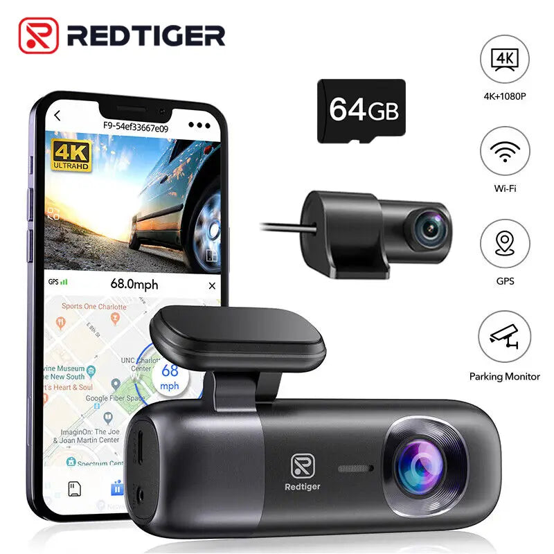 Redtiger F9 4K Dual Mini Dashcam