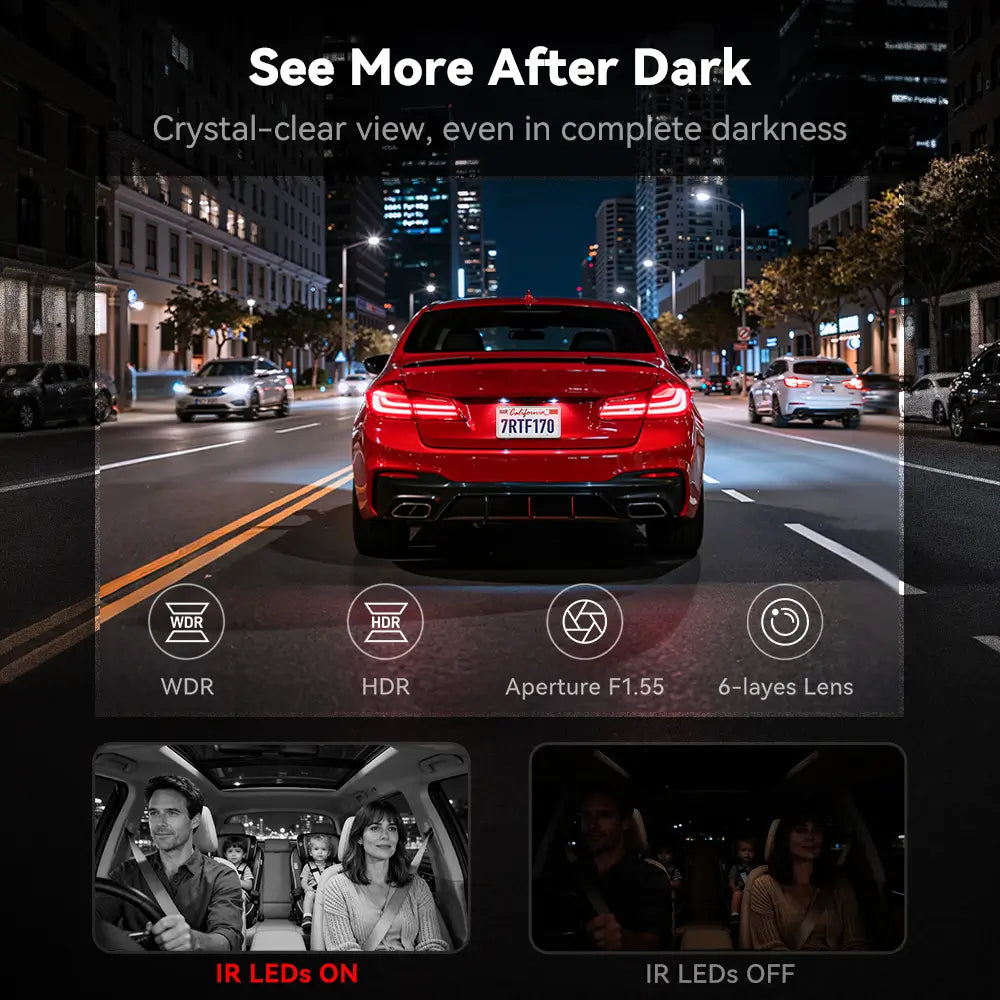 Redtiger F17 4K 3-Channel 5G Wifi Dash Cam
