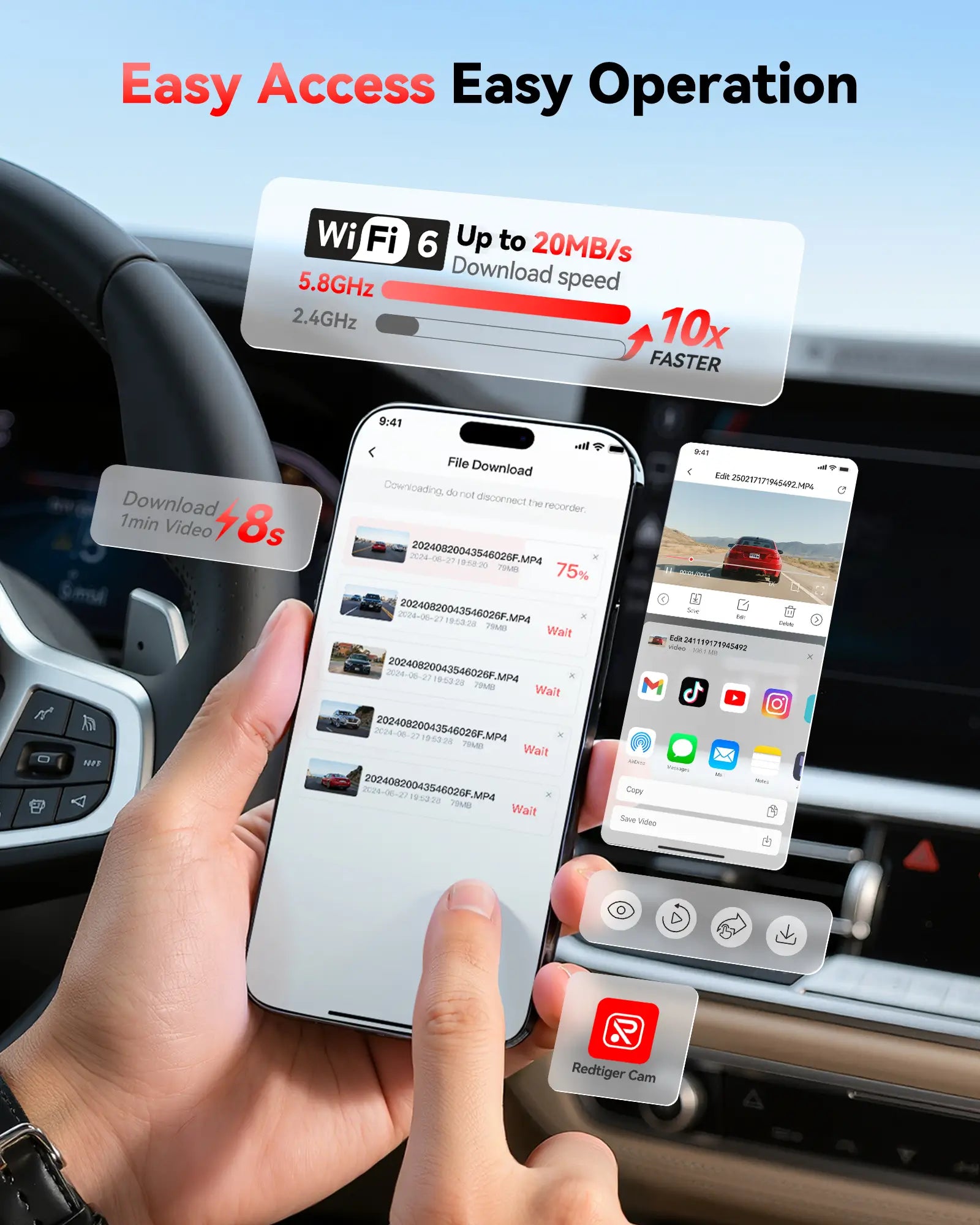 Redtiger F7NP 4K Front Rear Dash Cam