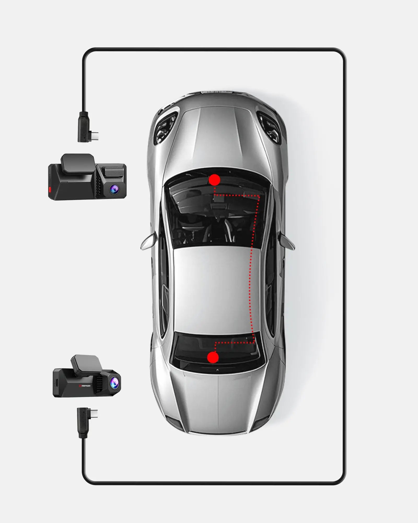 Redtiger F77 Rear Camera 33Feet  Replacement Cables