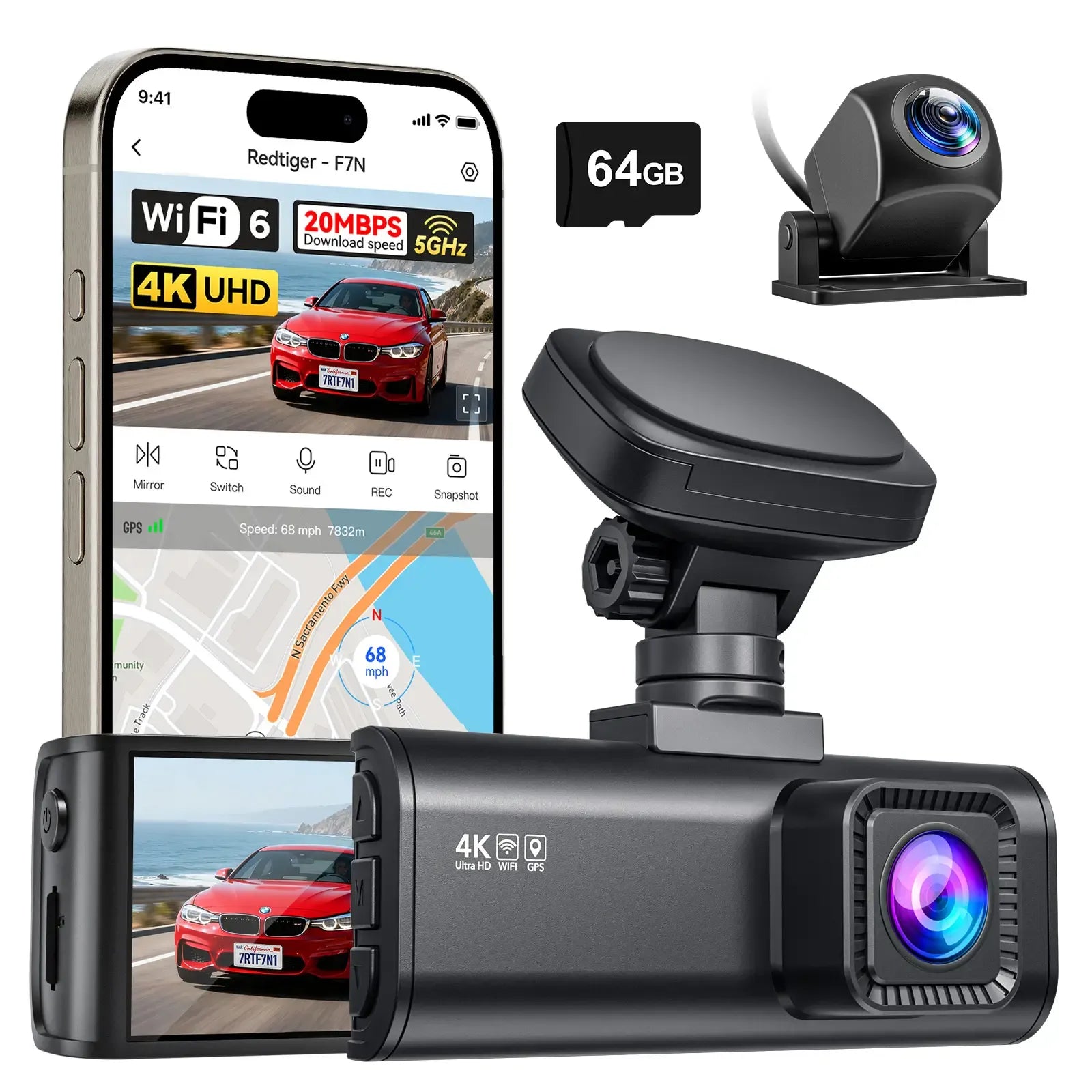 Redtiger F7N 4K Dual Dash Cam