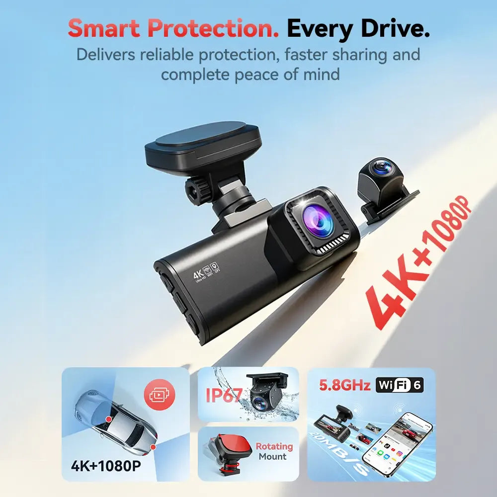 Redtiger F7N 4K Dual Dash Cam