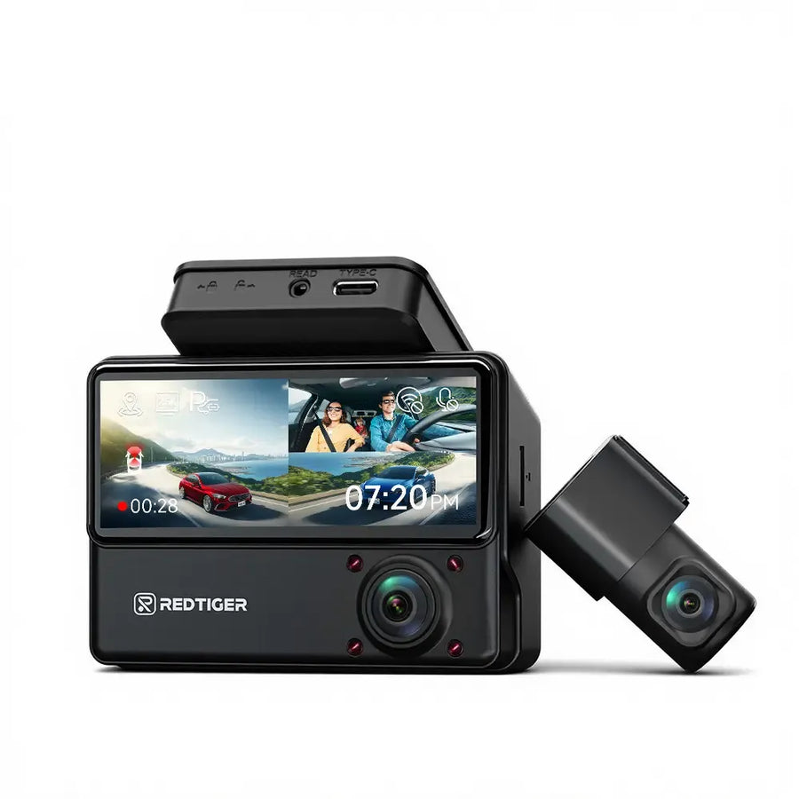 Redtiger VP20 530° 3-Channel IR Night View Dash Cam