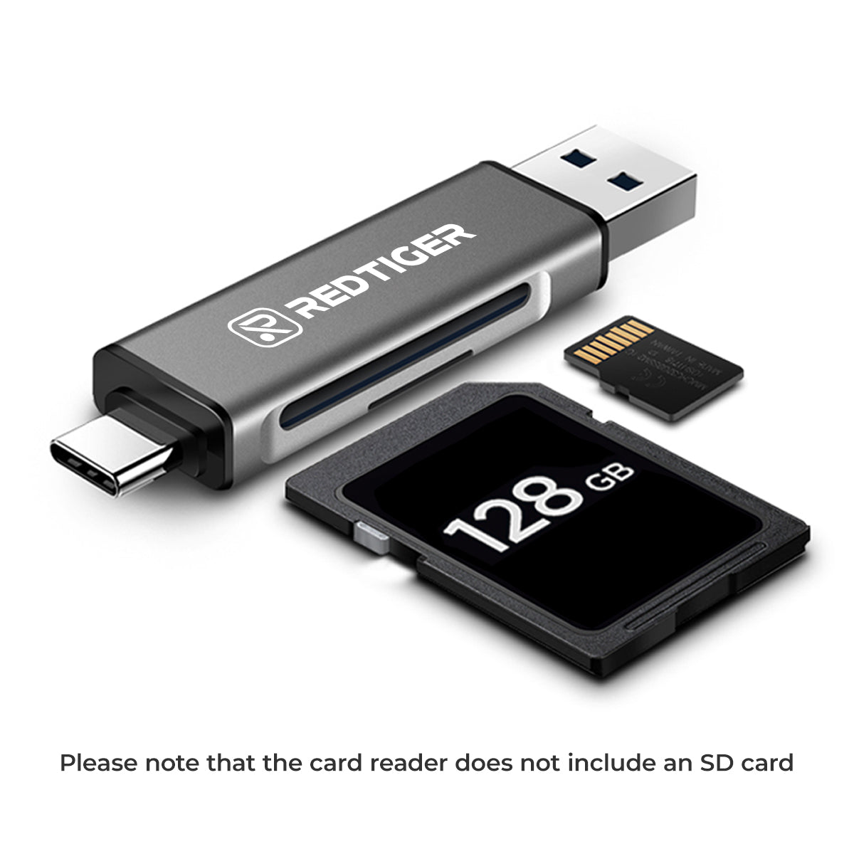 REDTIGER Lecteur de carte 2-en-1 avec interfaces USB-C et USB-A