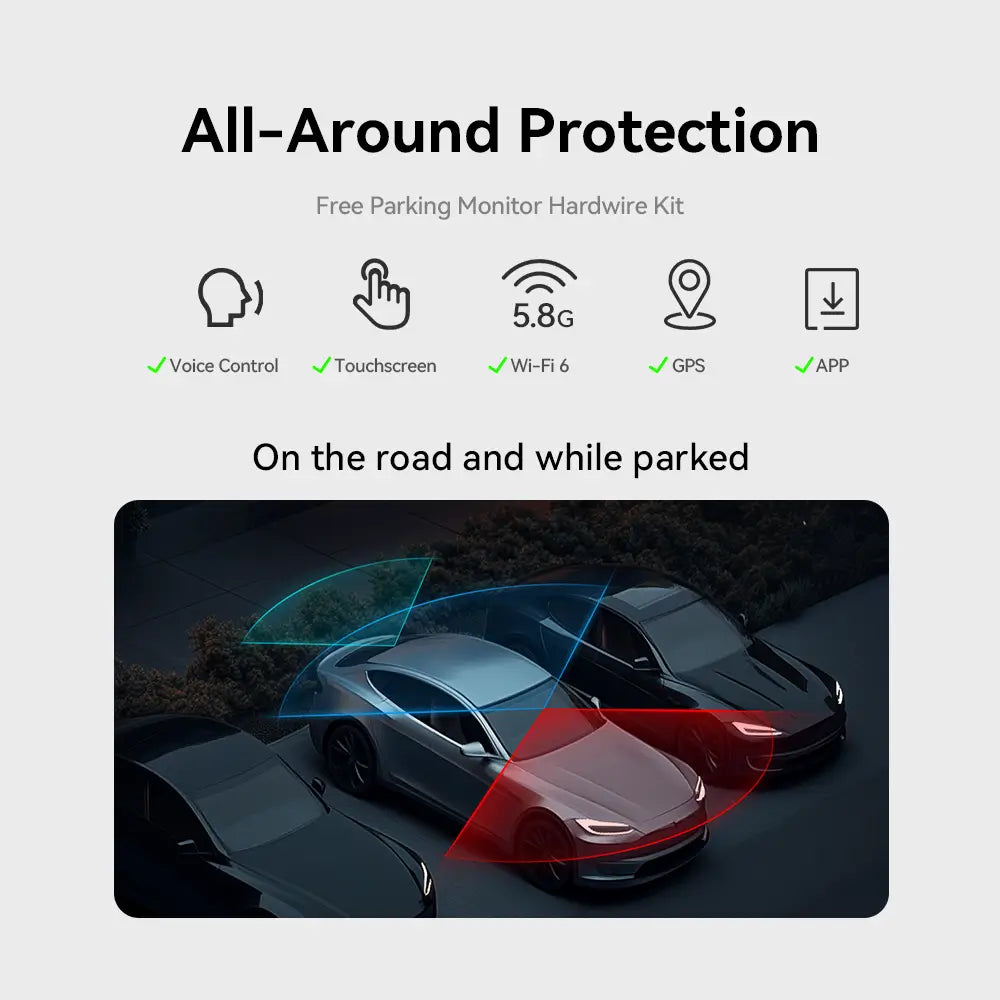 Redtiger F17 Elite 3-Channel 4K+2.5K+1080P 24/7 Ultra-Colour Wi-Fi 6 Dash Cam