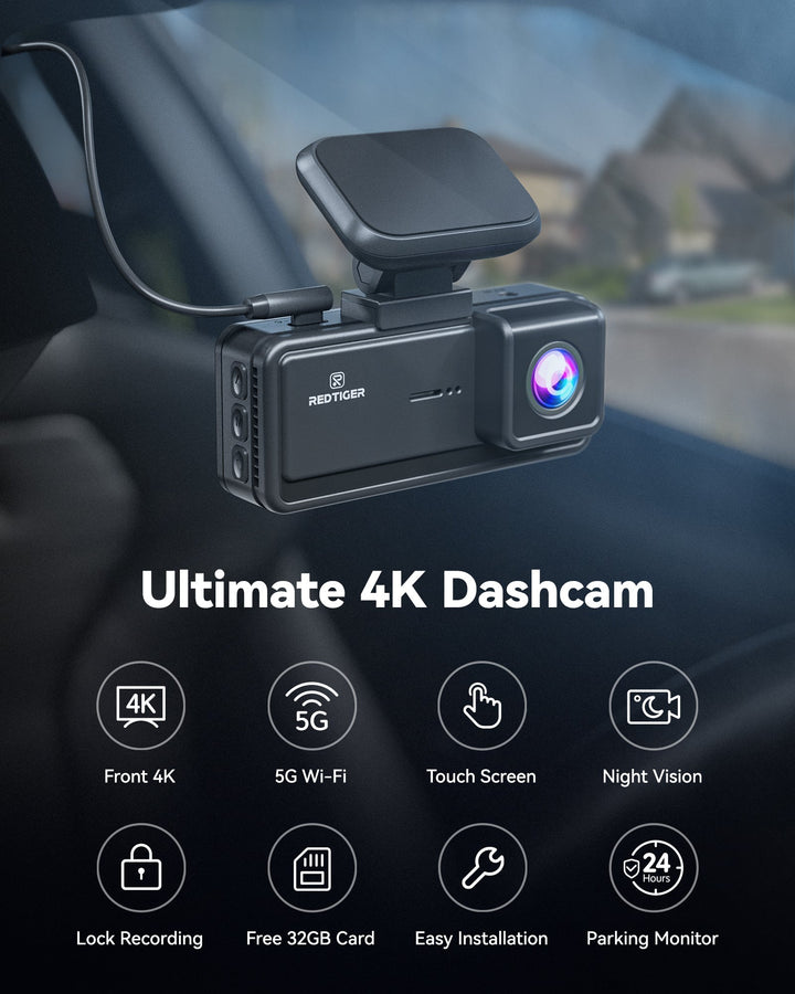 Redtiger F8 5G Wifi Touch Screen 4K Front Dash Cam Hot Sales REDTIGER Official   