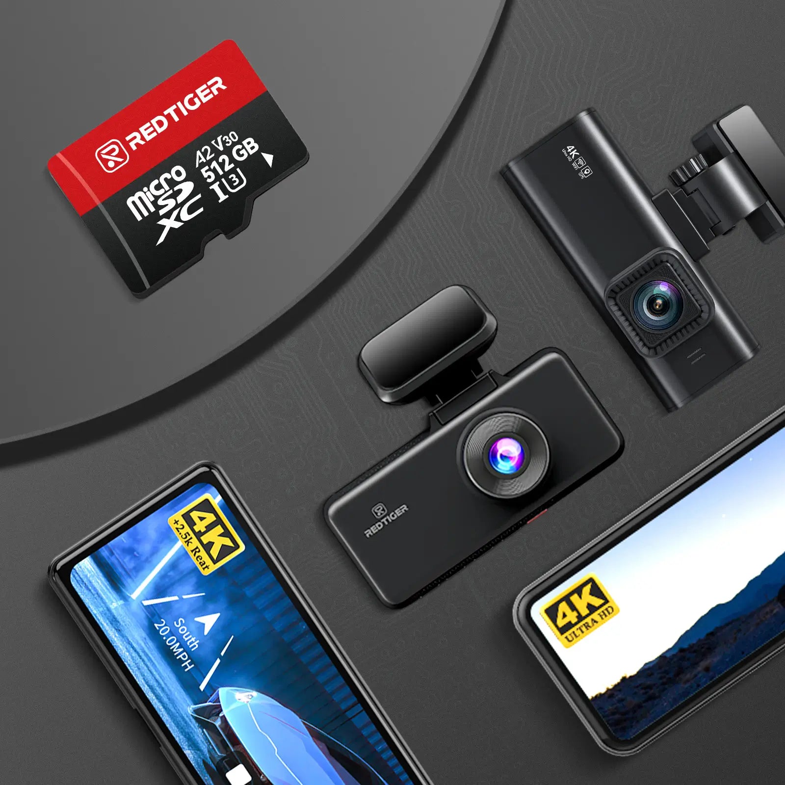 Redtiger 32GB/64GB/128GB/256GB SD-kaart voor dashcam klasse 10 U3