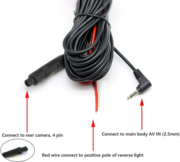 Choice: 33Feet Rear Camera Extension Cable Accessories REDTIGER Official   