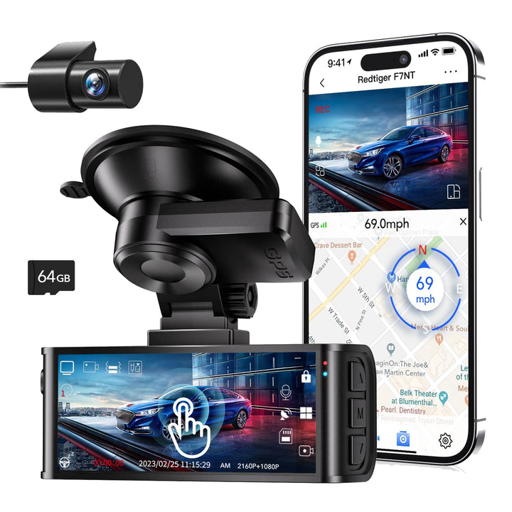 Redtiger F7NT Touch Screen 4K Dual Dash Cam Hot Sales REDTIGER Dash Cam   
