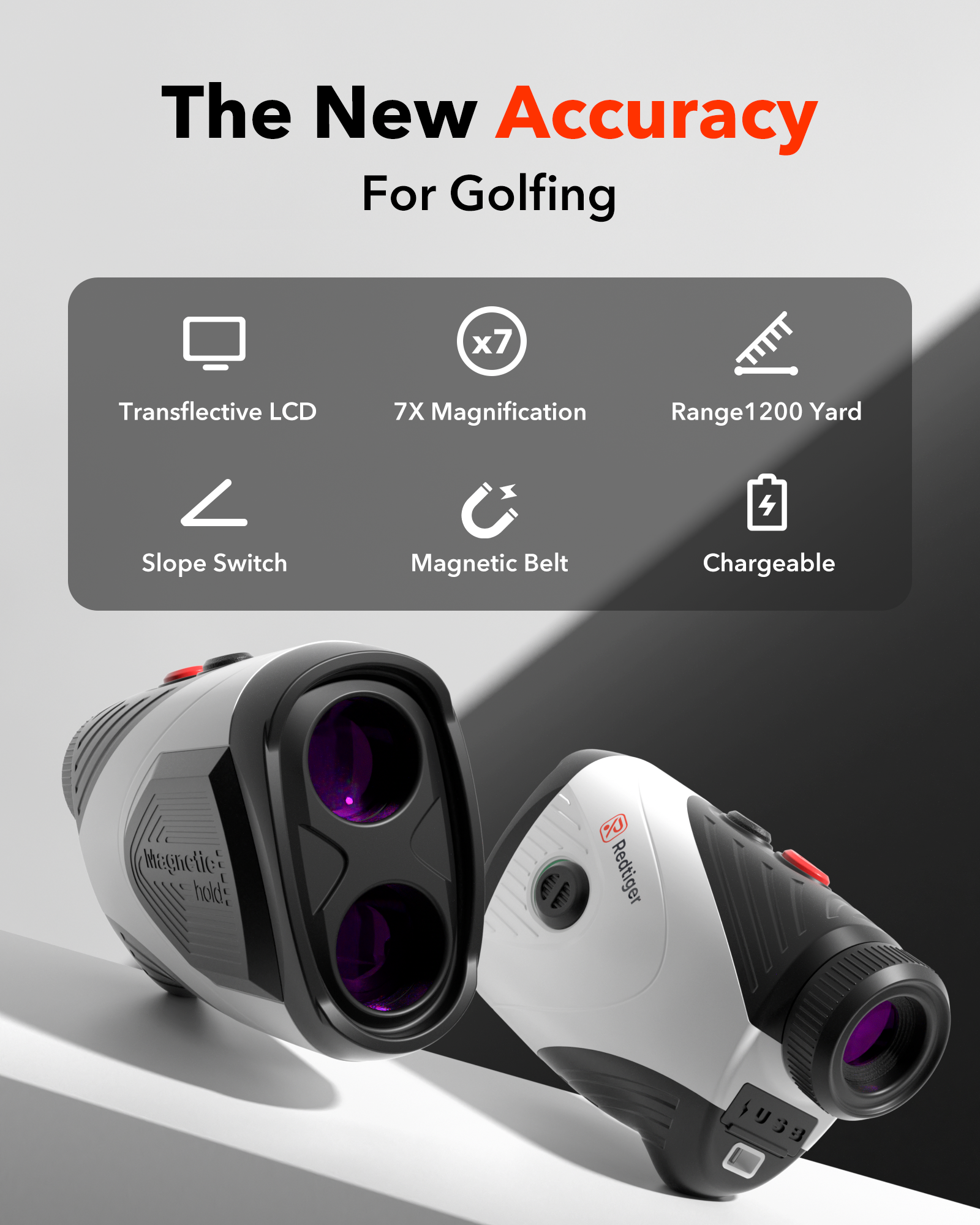 REDTIGER Golf Rangefinder with Slope, 1200 Yards Laser Range Finder Golfing, 7X Magnification Hot Sales REDTIGER Dash Cam   